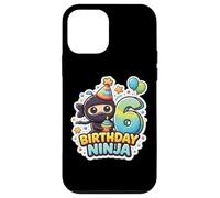 Carcasa para iPhone 12 Mini 6 años cumpleaños Ninja Boys Six 6th Sexto Kids Party Cute
