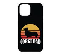 Carcasa para iPhone 12 Mini 70s Retro Vintage Sunset Pembroke Welsh Corgi Dog Dad Lover