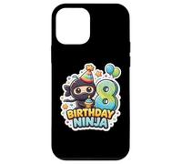 Carcasa para iPhone 12 Mini 8 años de Edad cumpleaños Ninja Boys Ocho 8º Octavo Octavo Fiesta de niños