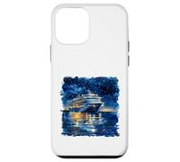 Carcasa para iPhone 12 Mini Acuarela Barco Crucero Cielo Noche Océ