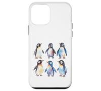 Carcasa para iPhone 12 Mini Adorable Acuarela pingüinos antárticos Fauna Arte