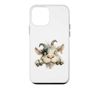 Carcasa para iPhone 12 Mini Adorable Cabra asomada caprichosa Arte Animal