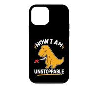 Carcasa para iPhone 12 Mini Ahora Soy imparable Amarillo T Rex Divertido