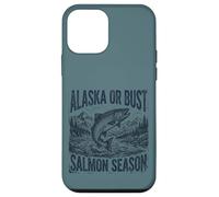 Carcasa para iPhone 12 Mini Alaska or Bust Salmon Season Fishing Angler Adventure