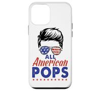 Carcasa para iPhone 12 Mini All American Pops Grandpa Sunglasses USA Flag 4th of July