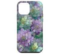 Carcasa para iPhone 12 Mini Amante de Las Plantas suculentas de Cactus Verde Salvia púrpura