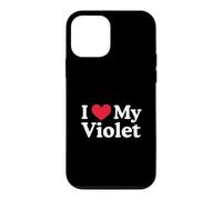 Carcasa para iPhone 12 Mini Amo mi corazón Violeta Violet Love Violet