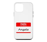 Carcasa para iPhone 12 Mini Angela, Hola, mi Nombre es Name Tag, Badge
