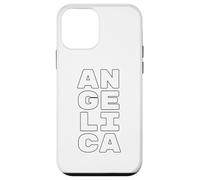 Carcasa para iPhone 12 Mini Angelica Personalized Retro Girls Custom Angelica Name