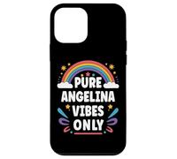 Carcasa para iPhone 12 Mini Angelina Vibes Only Cute Retro Girls Angelina Name