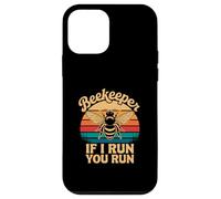 Carcasa para iPhone 12 Mini Apicultor If I Run You Run Humor Divertido de colmenar de Abejas