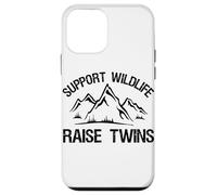 Carcasa para iPhone 12 Mini Apoyo a la Vida Silvestre Raise Twins Divertido Regalo para mamá y papá