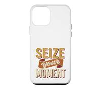 Carcasa para iPhone 12 Mini Aprovecha tu Momento Tipografía Motivacional Retro