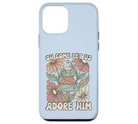 Carcasa para iPhone 12 Mini Árbol de Navidad Retro Oh Come Let Us Adore Him Floral