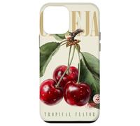Carcasa para iPhone 12 Mini Arte botánico de Frutas orgánicas con Sabor Tropical de Cereza Vintage