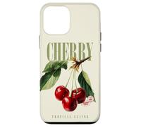 Carcasa para iPhone 12 Mini Arte botánico de Frutas orgánicas con Sabor Tropical de Cereza Vintage