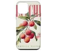 Carcasa para iPhone 12 Mini Arte botánico de Frutas orgánicas con Sabor Tropical de Lichi Vintage