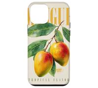 Carcasa para iPhone 12 Mini Arte botánico de Frutas orgánicas con Sabor Tropical de Mango Vintage