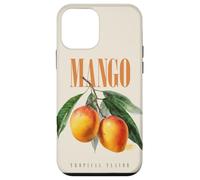 Carcasa para iPhone 12 Mini Arte botánico de Frutas orgánicas con Sabor Tropical de Mango Vintage