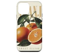 Carcasa para iPhone 12 Mini Arte botánico de Frutas orgánicas con Sabor Tropical Naranja Vintage