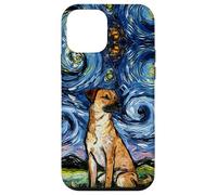 Carcasa para iPhone 12 Mini Arte Nocturno Estrellado Black Mouth Cur - Regalo para los Amantes de los Perros