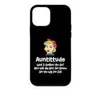 Carcasa para iPhone 12 Mini Auntitude What Is Auntitude You Ask? Funny Aunt Niece Nephew