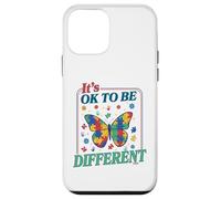 Carcasa para iPhone 12 Mini Autism It's Ok To Be Different Butterfly Puzzle Kid Teacher