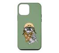 Carcasa para iPhone 12 Mini Aviator Owl Graphic Cool Pilot con Gafas Bandana Casco