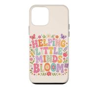 Carcasa para iPhone 12 Mini Ayudando a Little Minds Bloom Teacher Floral Mariposa Manzana