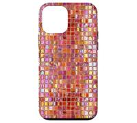Carcasa para iPhone 12 Mini Azulejos de Mosaico de Vidrio Italiano Sicilia Rosa Naranja Preppy