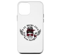 Carcasa para iPhone 12 Mini Bad Moms Club Wine Proporcionado moño desordenado cráneo Divertido mamá