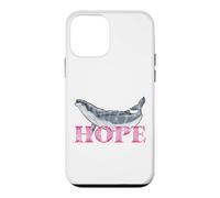 Carcasa para iPhone 12 Mini Ballena jorobada Hope Line Art - Diseño detallado de Ballena