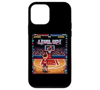 Carcasa para iPhone 12 Mini Baloncesto Level Up Retro Pixel Art Videojuego Gamer