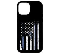 Carcasa para iPhone 12 Mini Bandera de Israel Envejecido, Encima, Bandera Americana