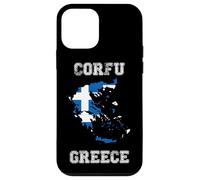 Carcasa para iPhone 12 Mini Bandera Retro de Grecia Envejecida de Corfú
