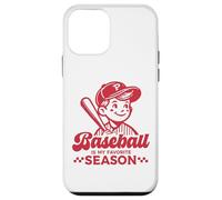 Carcasa para iPhone 12 Mini Baseball Is My Favorite Season - Camiseta Deportiva Divertida para Jugador Retro