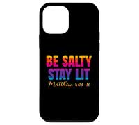 Carcasa para iPhone 12 Mini Be Salty Stay Lit Christian Matthew 5:13-16 Faith