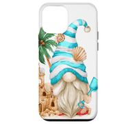 Carcasa para iPhone 12 Mini Beach Lover with Flip Flops and Sand Castle Funny GNOME