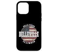 Carcasa para iPhone 12 Mini Belleville Illinois, Bandera Americana Vintage