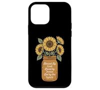 Carcasa para iPhone 12 Mini Bendecido por Dios, Amado por Jesús, Girasol Bouquet Christian