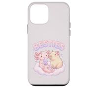 Carcasa para iPhone 12 Mini Besties Axolotl Capybara Bubble Tea Lindo Kawaii Anime Animal