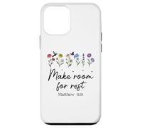 Carcasa para iPhone 12 Mini Bible Verse Matthew 11 28 Make Room for Rest Trust God Jesus