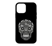 Carcasa para iPhone 12 Mini Bicicleta Mecánico Cráneo Ciclismo Vector Línea Arte