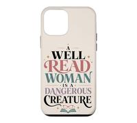 Carcasa para iPhone 12 Mini Bien Leído Mujer Lectora Cita Amante de Libros Feminista