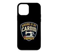 Carcasa para iPhone 12 Mini Binding Is My Cardio Funny Quilting Máquina de Coser Quilter