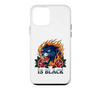 Carcasa para iPhone 12 Mini Black Panther Flame Rose es un Motociclista gótico