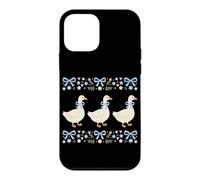 Carcasa para iPhone 12 Mini Blue Ribbon Goose Cottagecore, Retro, Amante de los Gansos campestres