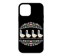 Carcasa para iPhone 12 Mini Blue Ribbon Goose Cottagecore, Retro, Amante de los Gansos campestres