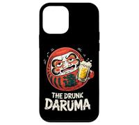 Carcasa para iPhone 12 Mini Borracho Daruma Japonés Kanji Souvenir Cerveza Arte Japón Humor