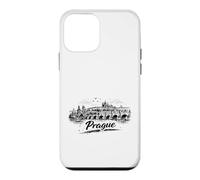 Carcasa para iPhone 12 Mini Bosquejo de Paisaje Urbano del Puente de Carlos de Pr